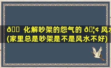 🐠 化解吵架的怨气的 🦢 风水(家里总是吵架是不是风水不好)